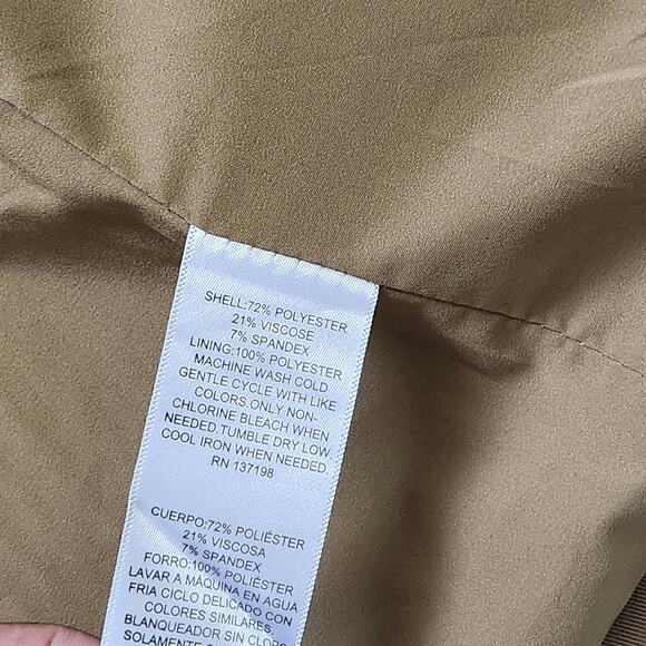 Danielle Bernstein Womens Camel Blazer Size S O-Ring Lapel Collar Jacket - Picture 7 of 7